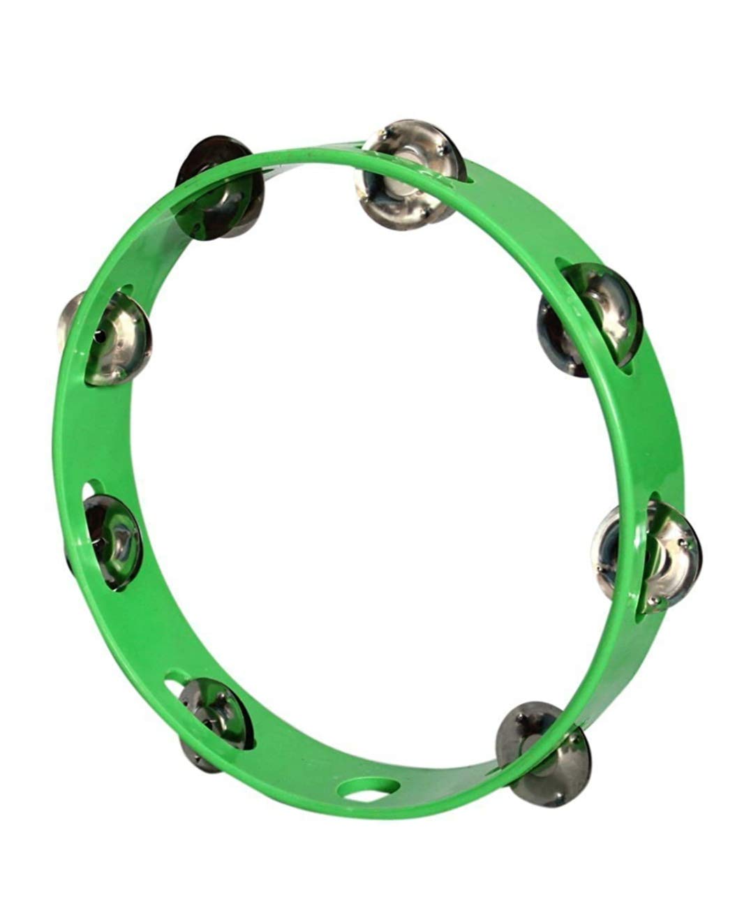 Hiichoice Khanjari Tambourine 8 inch Hand Percussion Musical Instrument, Green