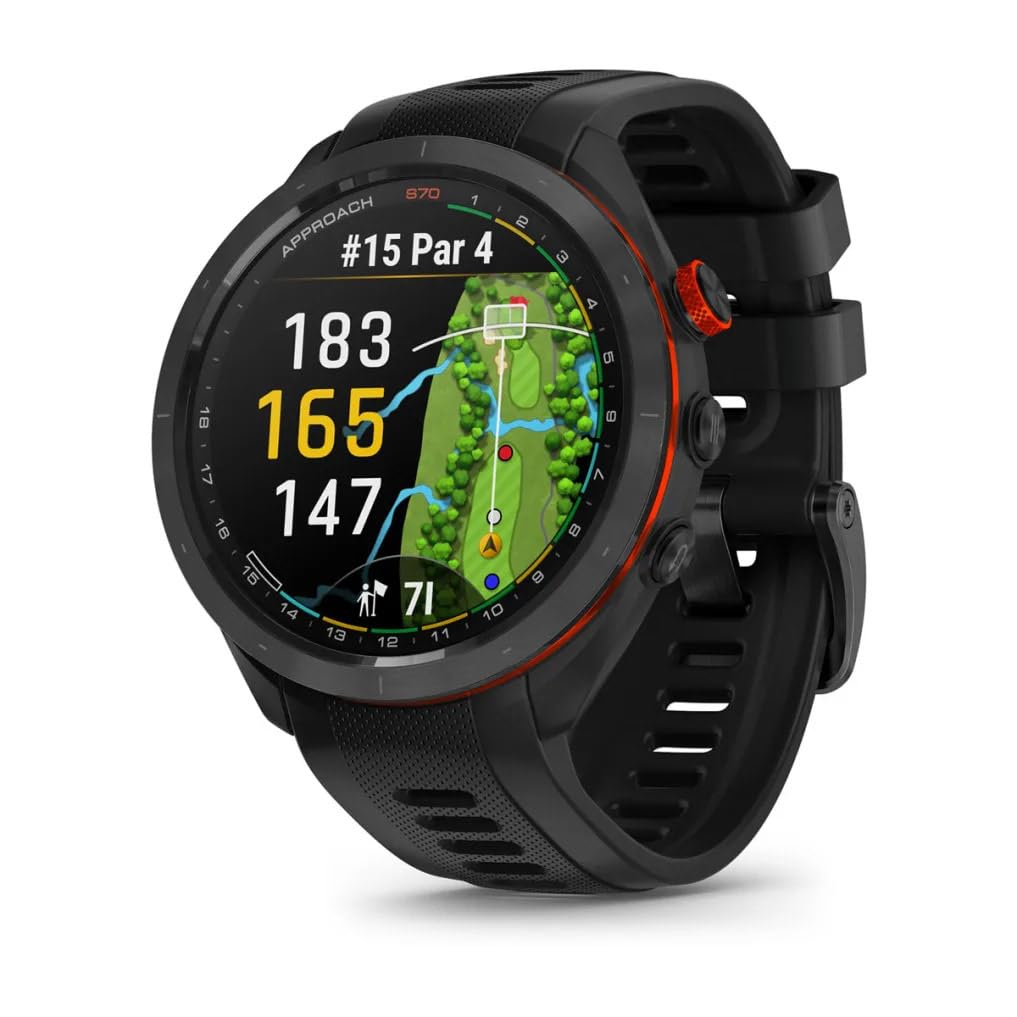 Garmin Approach S70 47Mm Golf Gps Fitness Tracker Smartwatch For Men, Lightweight 1.2 Touchscreen Amoled Display And 42000 Prelo