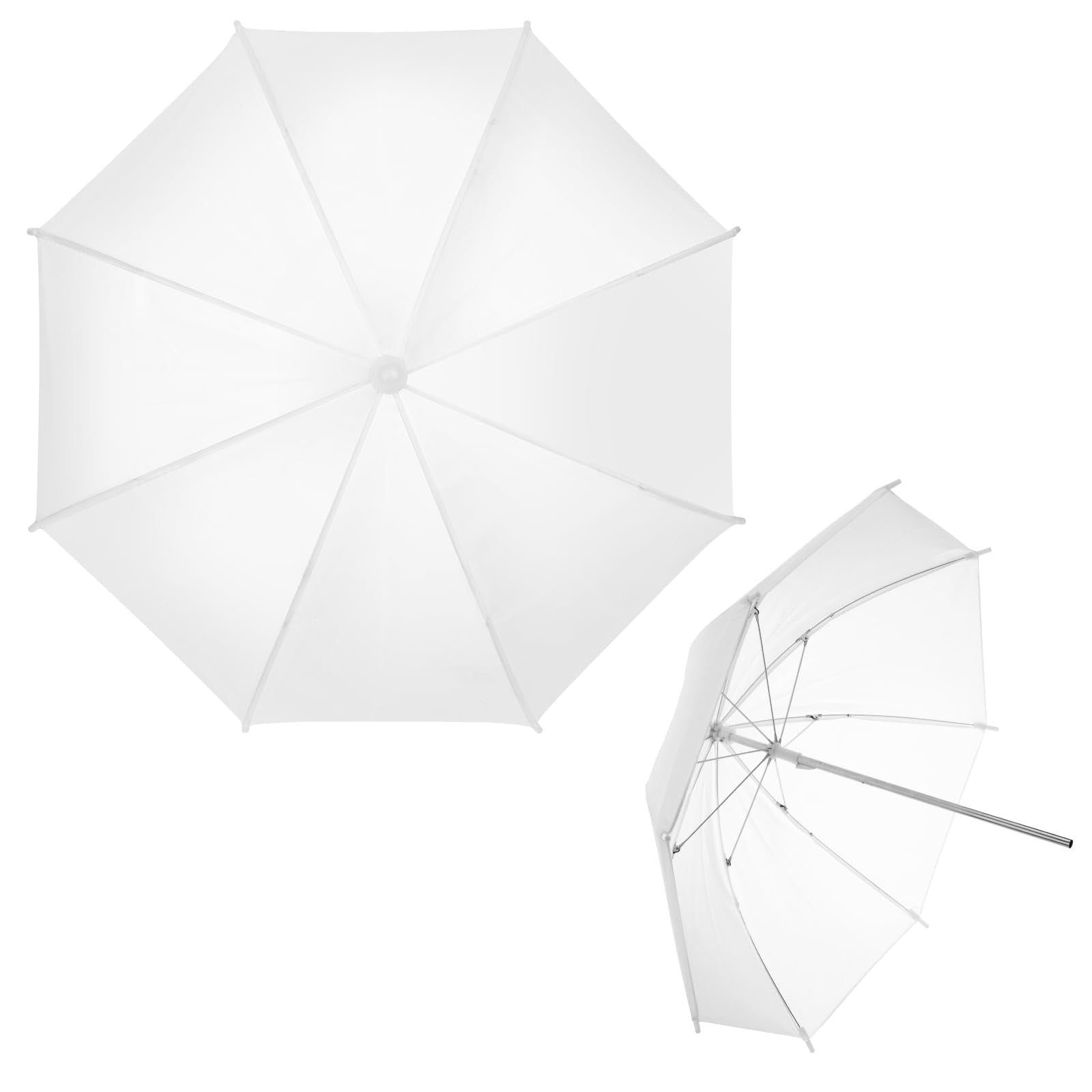 Cosmos 2 Pack Mini Photography Light Reflector Umbrella 20 Inch/ 50Cm Diameter White Translucent Soft Umbrella Photography Photo