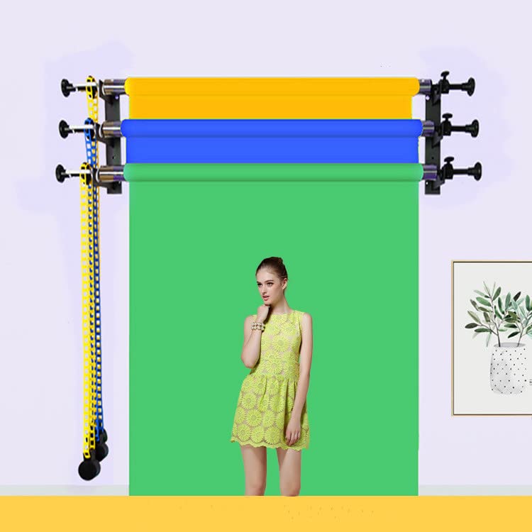 Bimiti Backdrop Wall Mount 4 Photography Backdrop Roller System With 8 Extension Rods 4 Chains For Fixing 4 Background Panels Ba