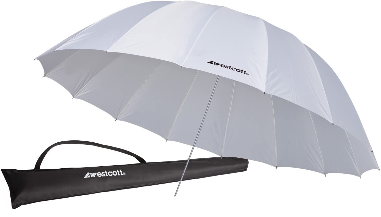 Westcott 4632 7-Feet White Diffusion Parabolic Umbrella