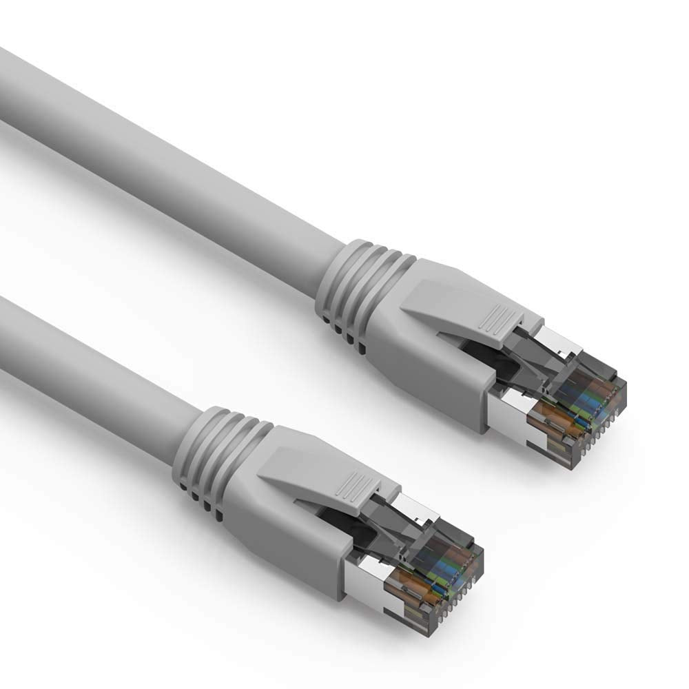 Accl 7Ft Cat.8 S/Ftp Ethernet Network Cable Gray 24Awg, 10 Pack