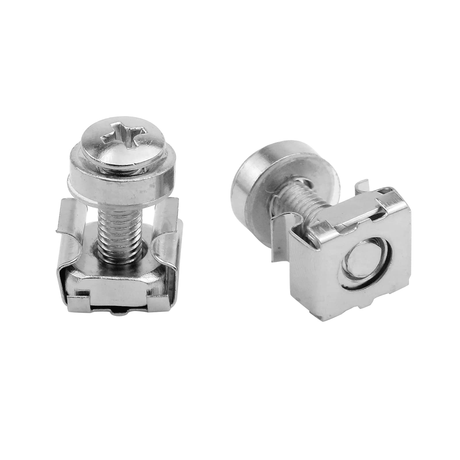 Antrader M5 Screws M5 X 20Mm Screw+Washer+Cage Nut, Server Cabinet Rack Mounting Fixing Screws 50 Sets