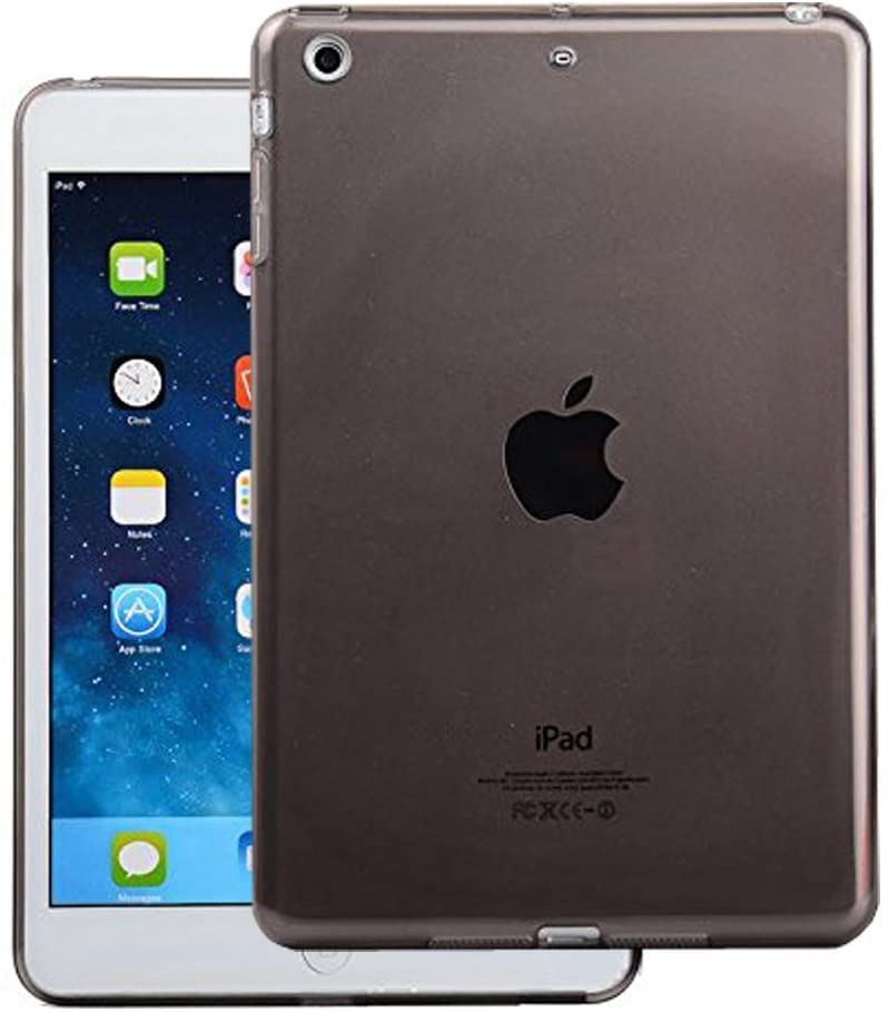 Asgens Case for iPad 9.7 5th/6th Generation 2017/2018, Black Clear Slim Silicon Soft TPU Tablet Computer Case [Shock Absorptio