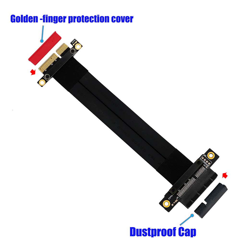 Superplus Pcie Extension Cable Pcie Extension Cable 4X Extension Cable Pcie Extension Cable Pcie Riser (4X 180 Degree 20Cm)