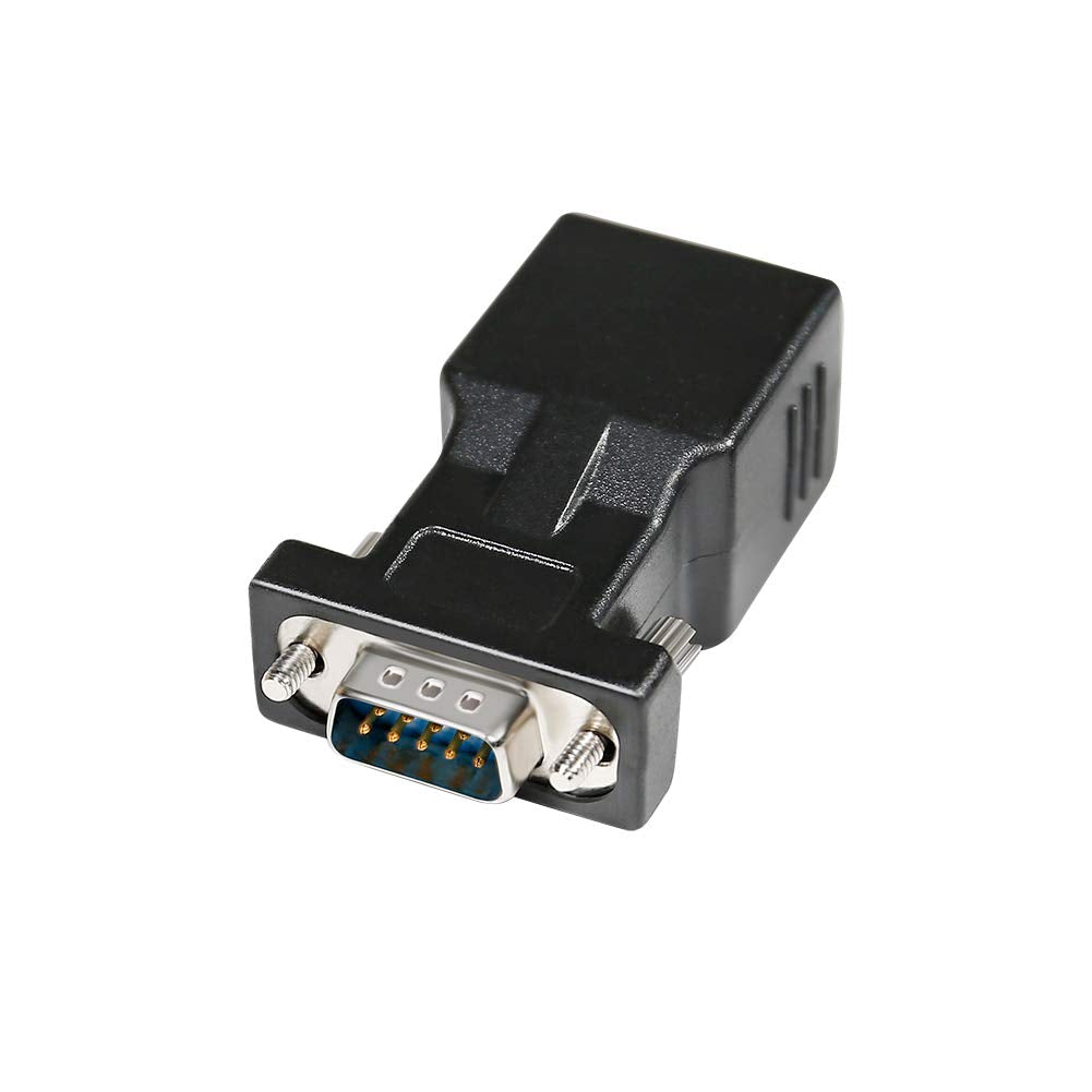 Dtech Db9 To Rj45 Serial Adapter Rs232 Male To Rj 45 Female Ethernet Converter Compatible With Standard 9 Pin Rs 232 Devices