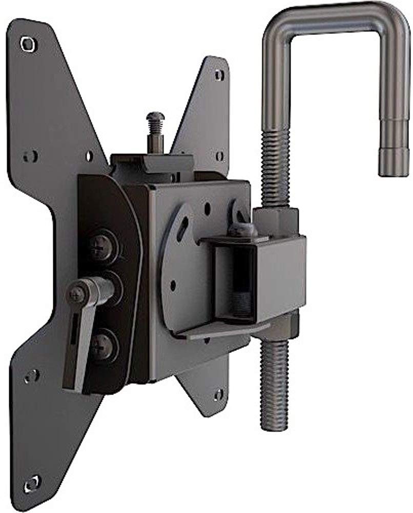 Crimson P37H Pivoting Arm with Hook Mount Attachment for 13' to 46' Flat Panel Screens, Black, 80lb Weight Capacity, 200x200mm Max Mounting Pattern, Depth from Wall 2.97', Tilt +15°/-15°