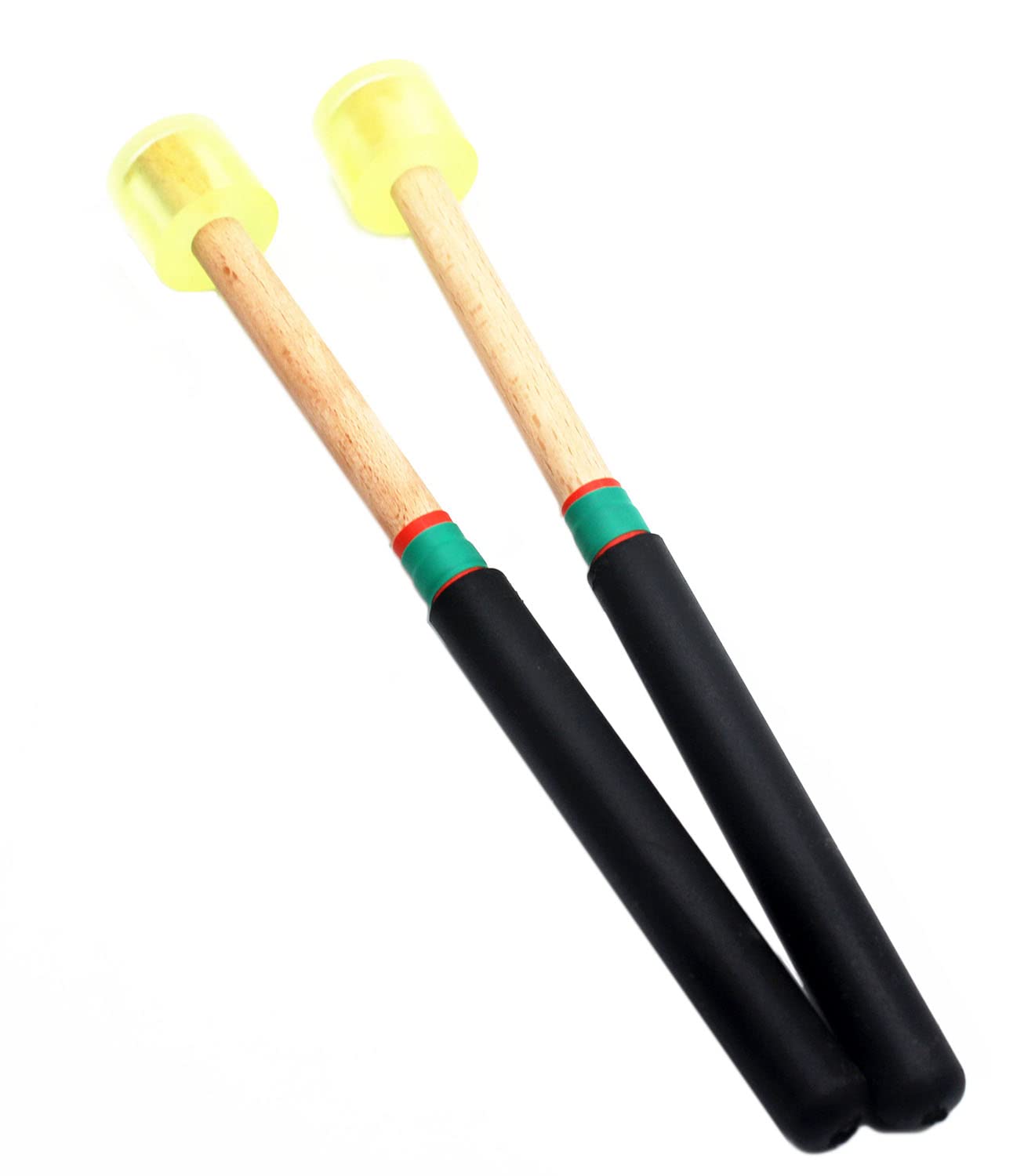 Tuoren 8.3 Rubber Head Percussion Mallets Sticks For Playing Tenor Steelpan, Steel Tongue Drum, W/Wooden Handle
