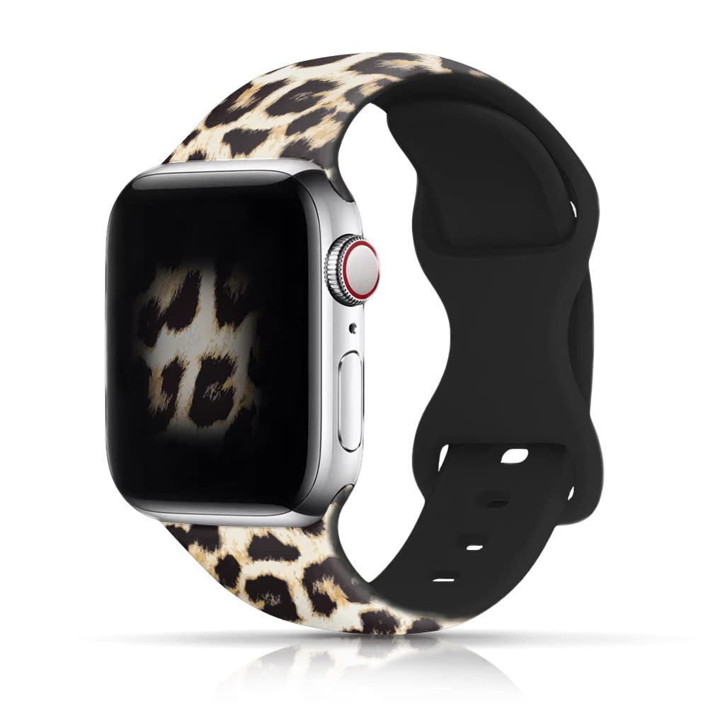 Compatible 44Mm Apple Watch Band For Women 38Mm 40Mm 41Mm 42Mm 45Mm, Iwatch Bands For Women Strap Wristbands Women Leopard Apple