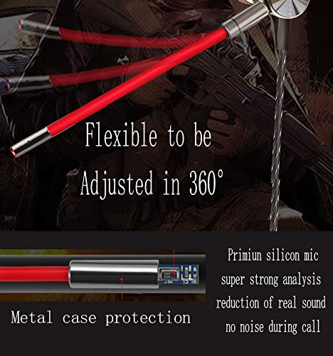 Gaming Earbuds With Mic,Earphones Wired Stereo Bass With Detachable Dual Microphone Noise Cancelling E Sports Hifi 3.5Mm In Ear