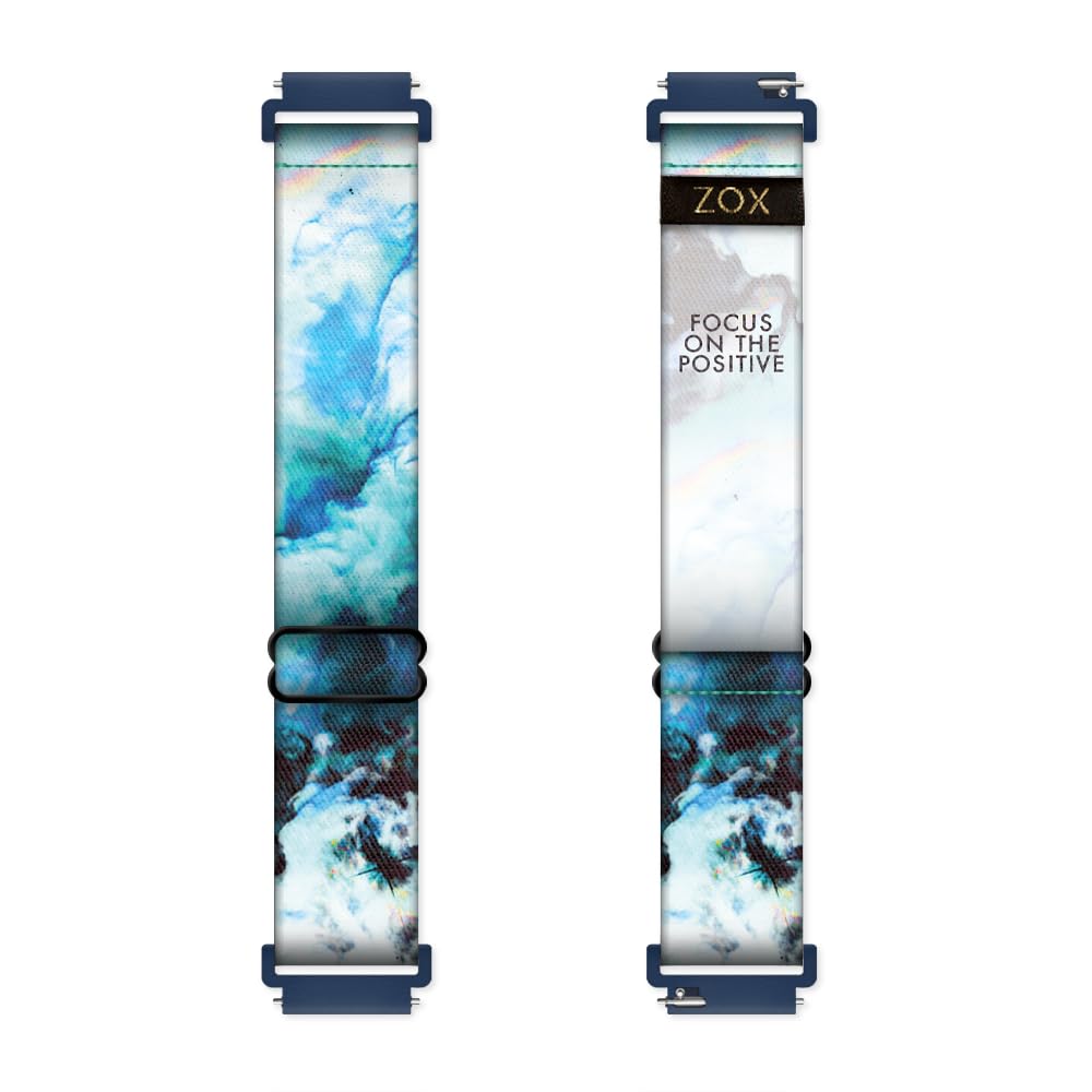 Zox Android Smart Watch Band - Focus On The Positive | Soft, Adjustable Elastic Band With Motivational Affirmations And Beautifu