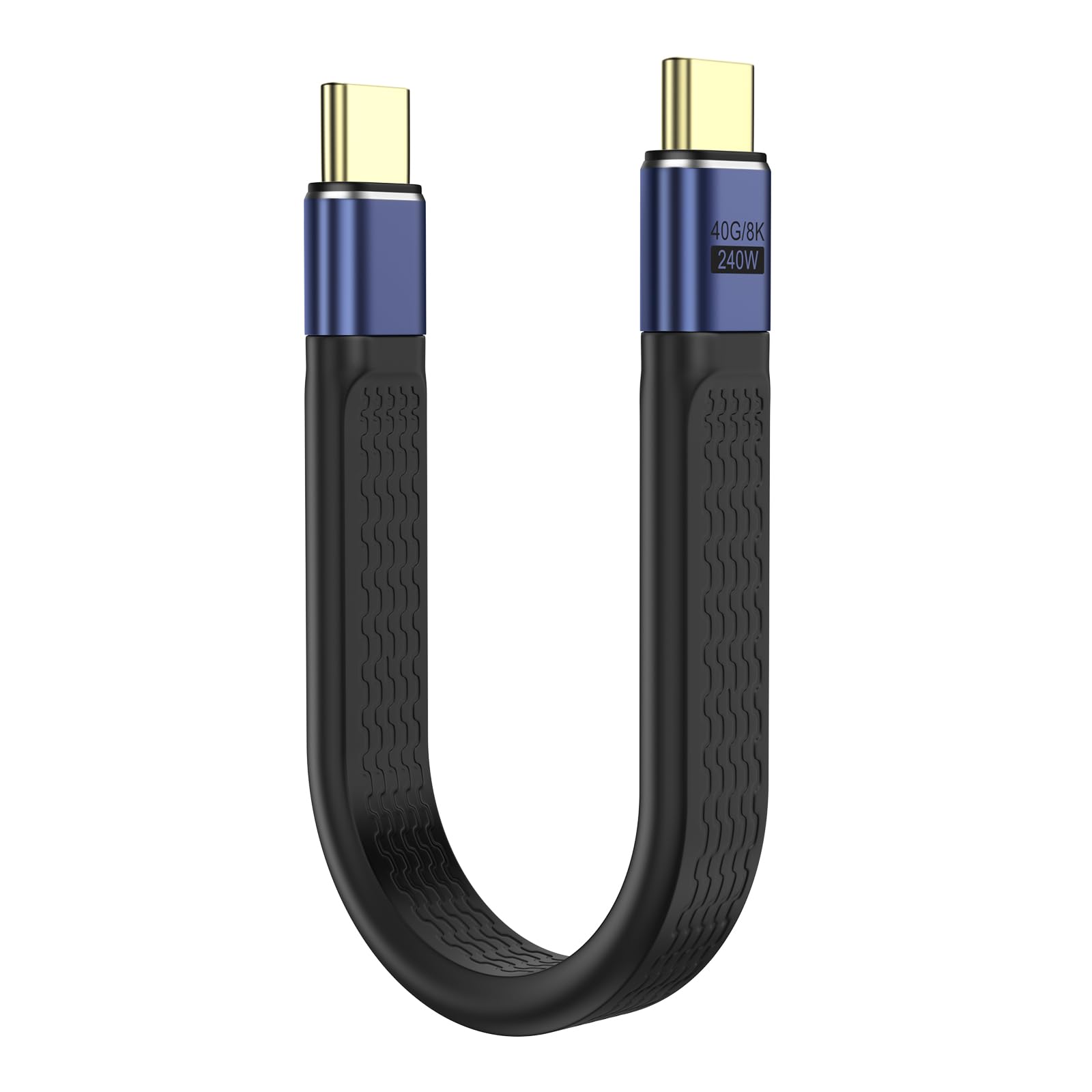 MoKo Short USB C Cable 5 inch [40Gbps, 240W, 8K@60HZ], USB4 Cable Compatible with Thunderbolt 4/3 Interface, 240W USB C to USB C Cable for All USB C Devices, USB C Short Cable Support OTG, 8K Display