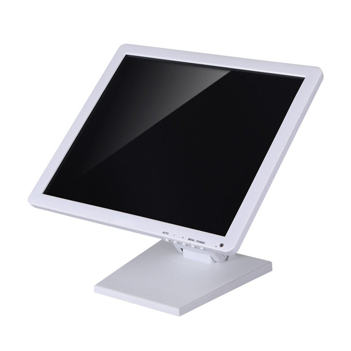 Single Adjustable LCD Monitor Stand Mount Folding VESA Monitor Desk Stand with VESA Hole 75x75mm 100x100mm (White)