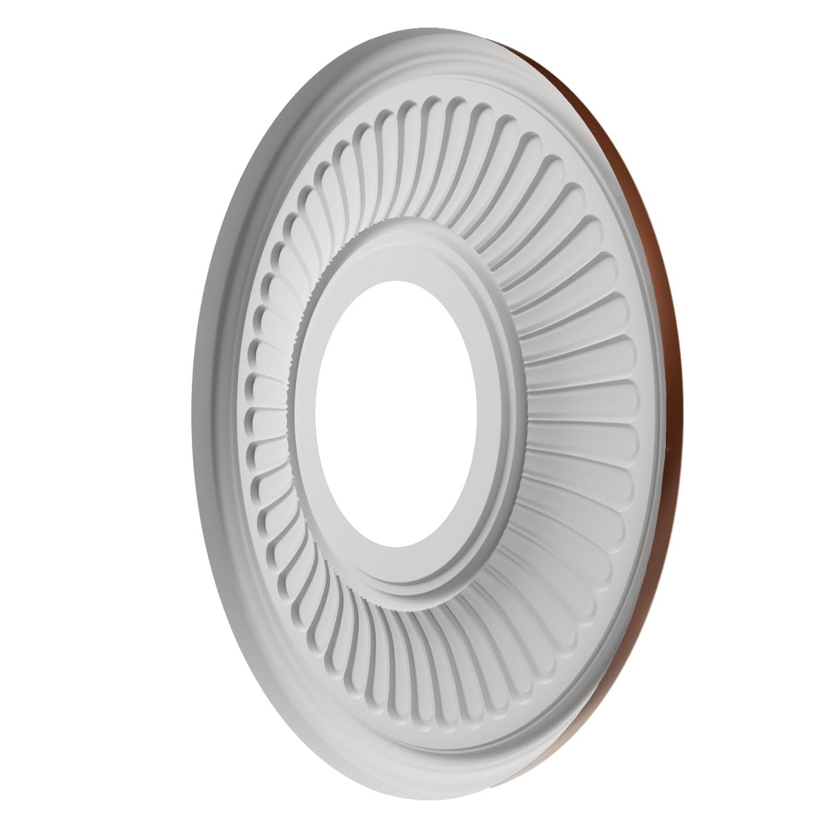 Ekena Millwork 10Od X 3 1/2Id X 3/4P Berkshire Thermoformed Pvc Ceiling Medallion (Fits Canopies Up To 4 1/2), Bright Coat Dark