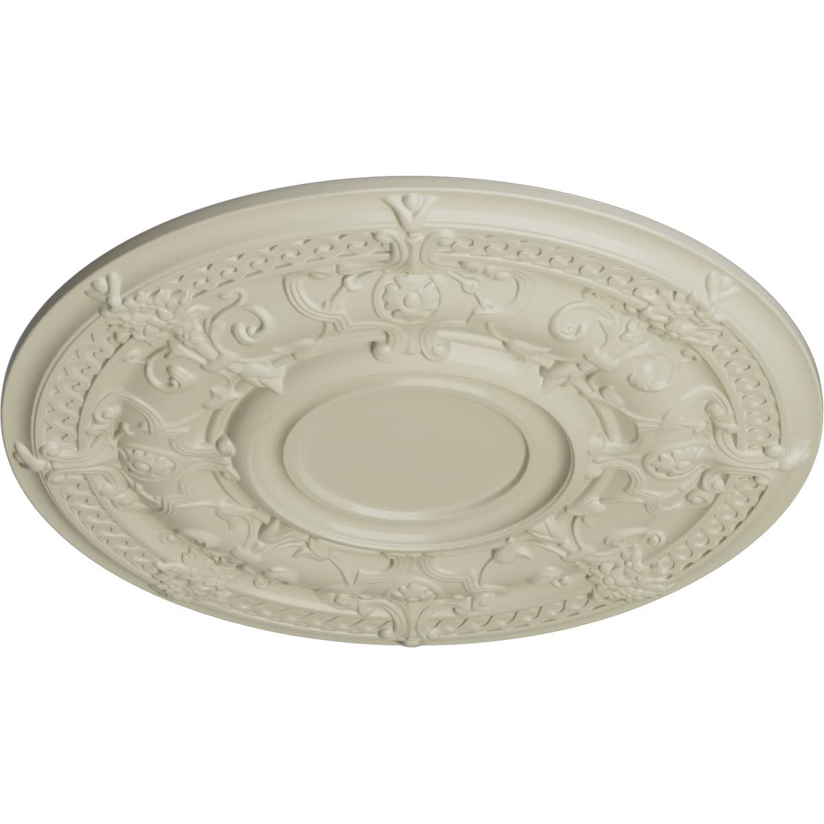 Ekena Millwork Cm33Dacyf Dauphine Ceiling Medallion, 33 7/8''Od X 1 3/8''P (Fits Canopies Up To 13 1/4''), Hand Painted Clear Ye