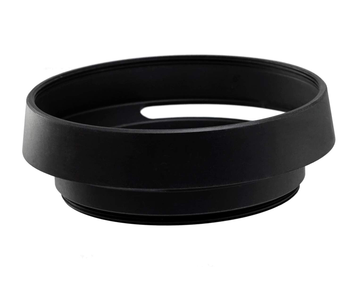 Fotasy 52Mm Metal Curved Lens Hood, 52Mm Vented Hood, 52Mm Lens Hood For Fuji Leica Leitz Panasonic Olympus Panasonic Sony Lens,