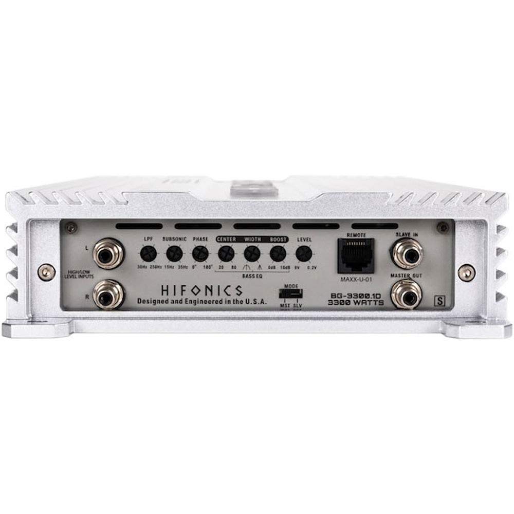 Hifonics Brutus BG-3300.1D Mono Block Amplifier - 3300 Watt, Black, Metal Construction