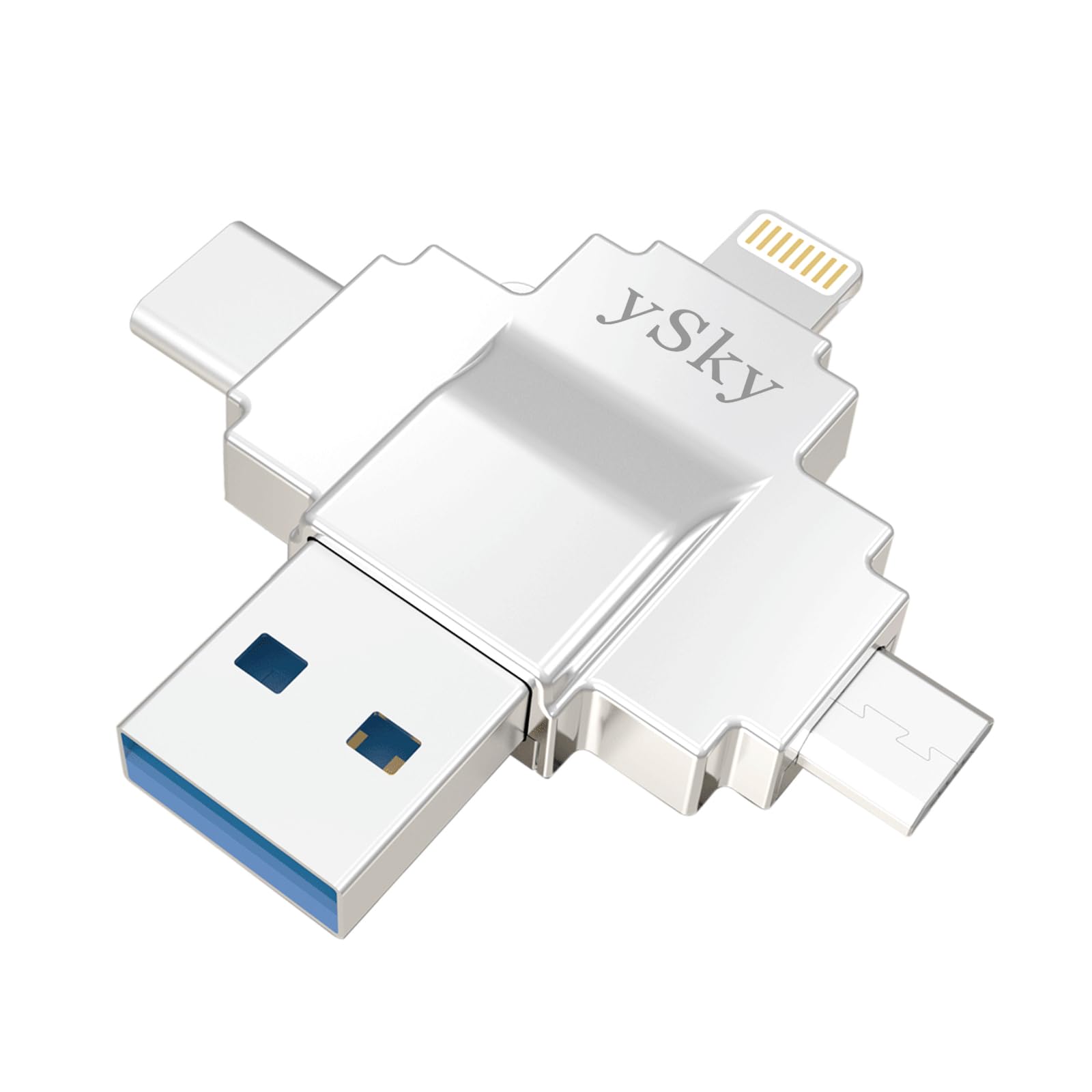 Mfi Certified 1Tb Photo Stick For Iphone,4 In1 Usb Photo Memory Stick Flash Drives For Iphone/Ipad/Android/Pc/Mac, External Usb 