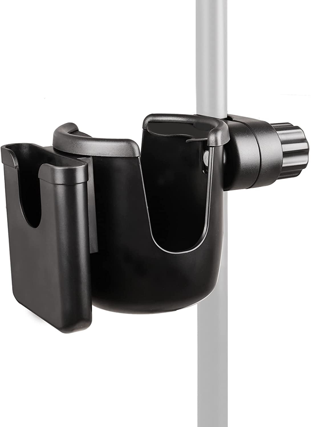 Sb Goods Mic Stand Cup Holder With Phone Holder, Universal 2 In 1 Bottle Holder For Music Stand