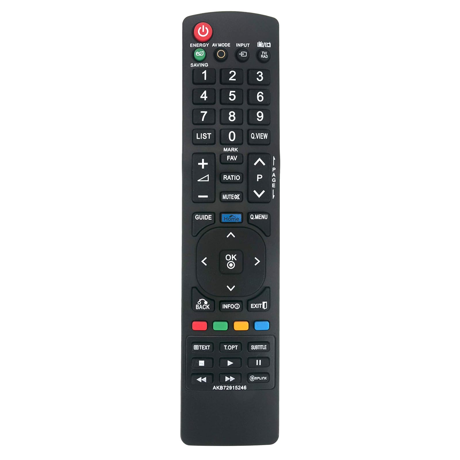 AKB72915246 Replaced Remote fit for LG TV Remote AKB72914293 AKB72915207 AKB72915217 AKB73275606 AKB72915244 AKB72914202 22LK330