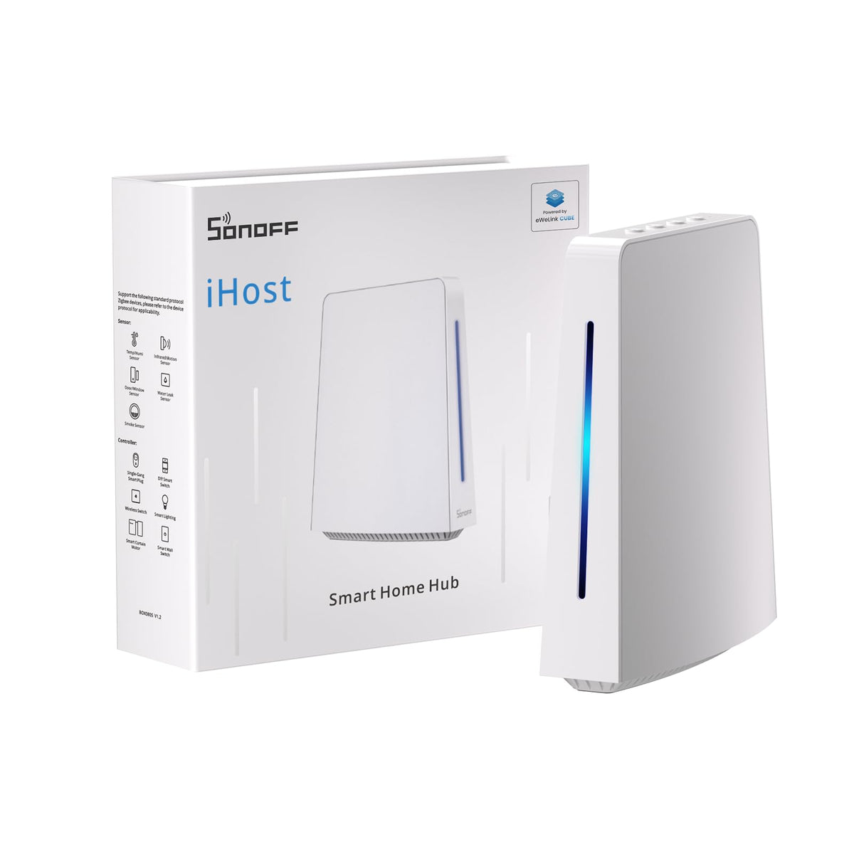 Sonoff Ihost Smart Home Hub, 4G Central Control Gateway, Private Local Server For Secure Home Automation, Lan&Zigbee Compatibili