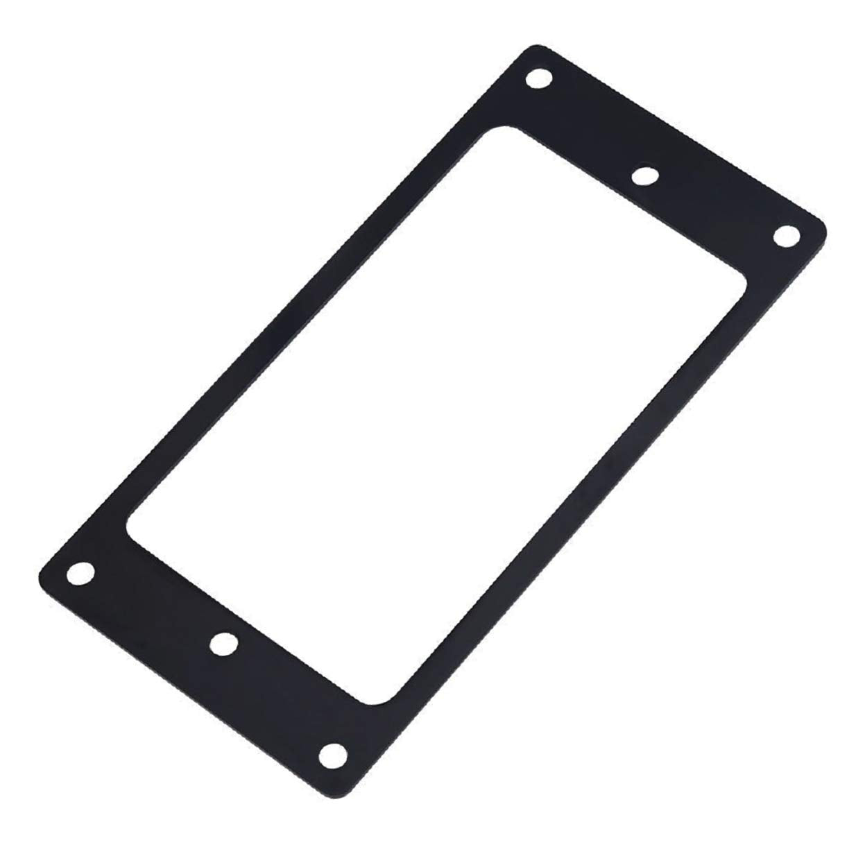 2Pcs Share Goo Metal Flat Humbucker Cover Electric Guitar Pickup Frame Mounting Ring With Screws (Black)