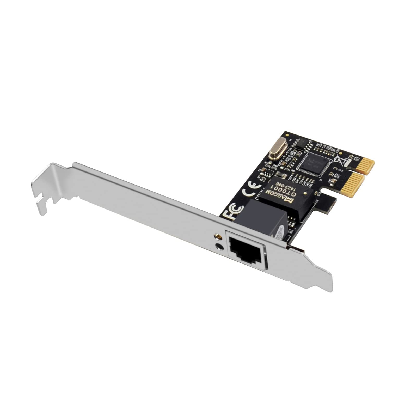 dynattenik 1-Port PCIe Gigabit Ethernet Network Card with Low Profile - NIC Adapter for Servers
