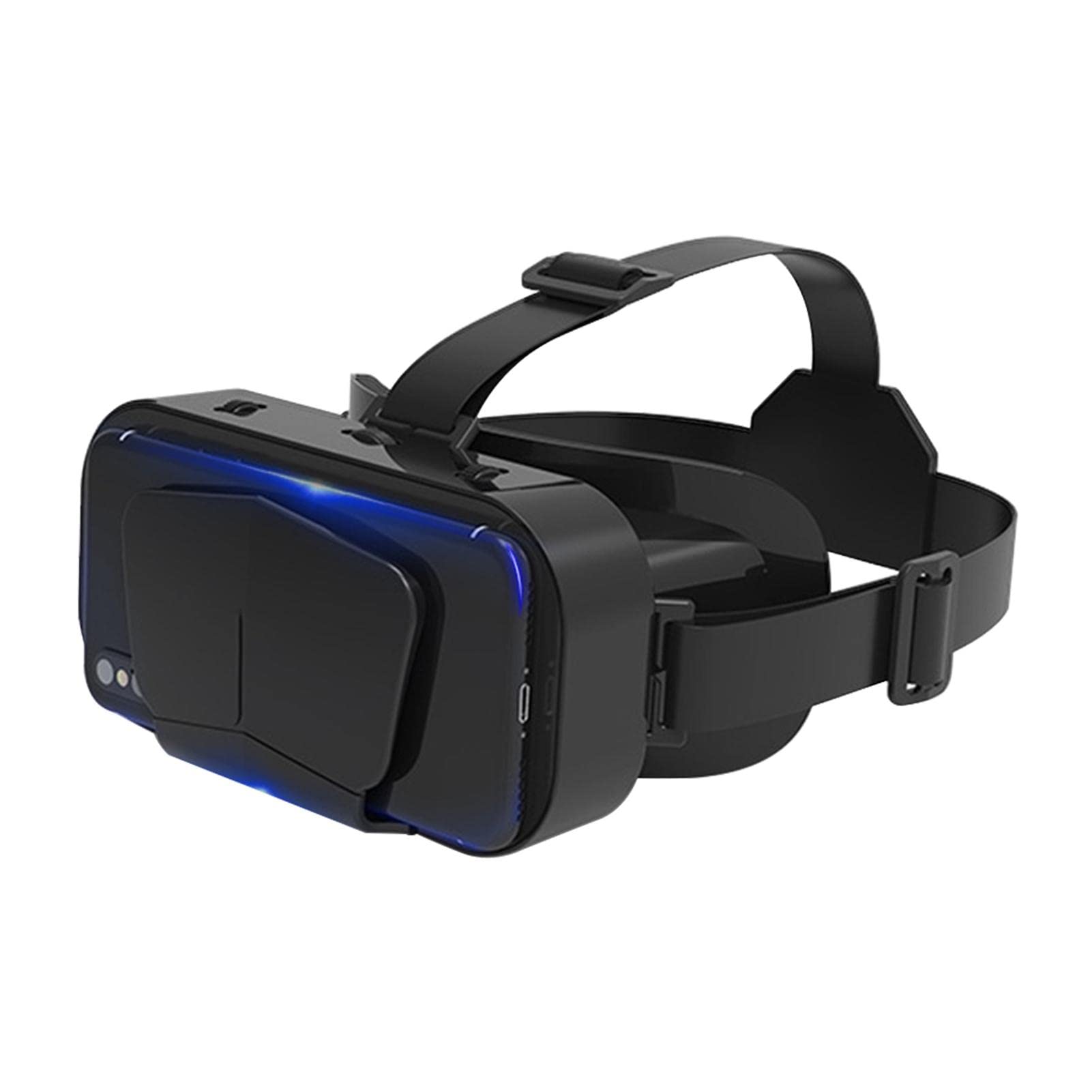 Xiaokeis Virtual Reality VR Headset 3D Glasses, VR Headset Support 4.7-7 Inch Version Virtual Reality Glasses Stereo Headphones