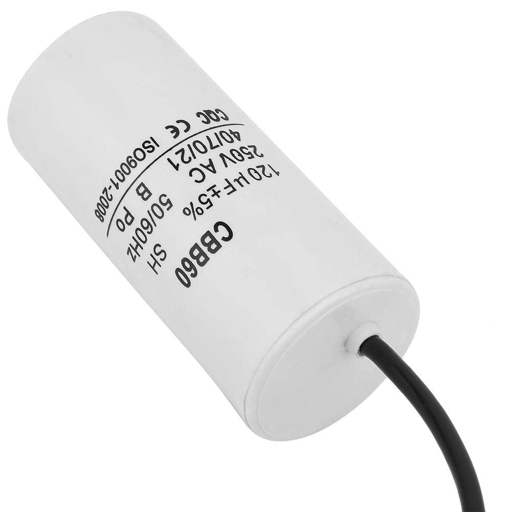 Cbb60 Run Capacitor, Wire 250Vac 120Uf 50/60Hz Capacitor For Motor Air Compressor