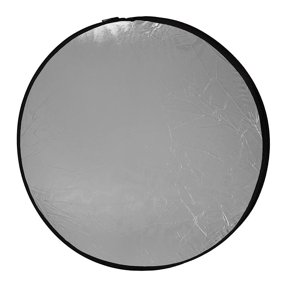 Fotodiox 22In 5 In 1 Collapsible Reflector Panel With Bag For Photography And Video   Black, Gold, Silver, Translucent, And Whit