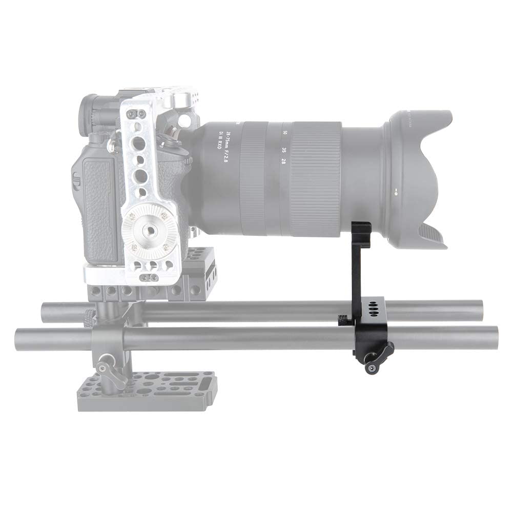 Niceyrig 15Mm Lens Support Bracket Dual Rod Clamp Universal For 50Mm   140Mm Long Lens   2784