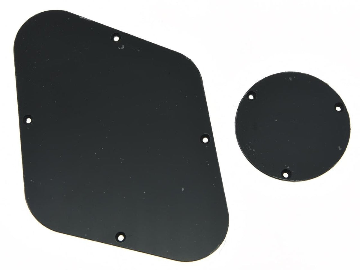 Kaish Solid Black 1 Ply Lp Rear Control Plate Switch Plate Cover For Epiphone Les Paul