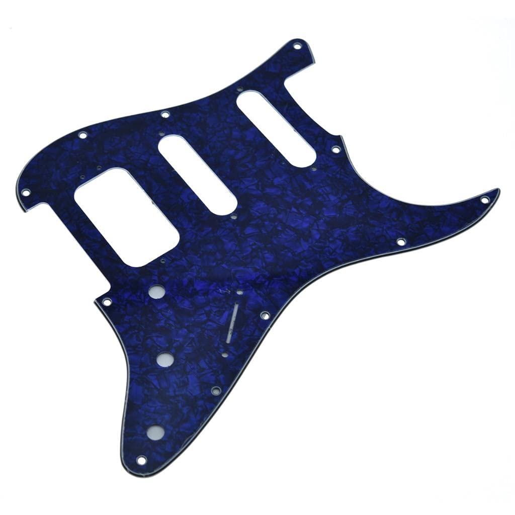 Dopro 11 Hole Strat Hss Guitar Pickguard 3 Screw Humbucking Pickup Mount For American Fd Stratocaster Blue Pearl