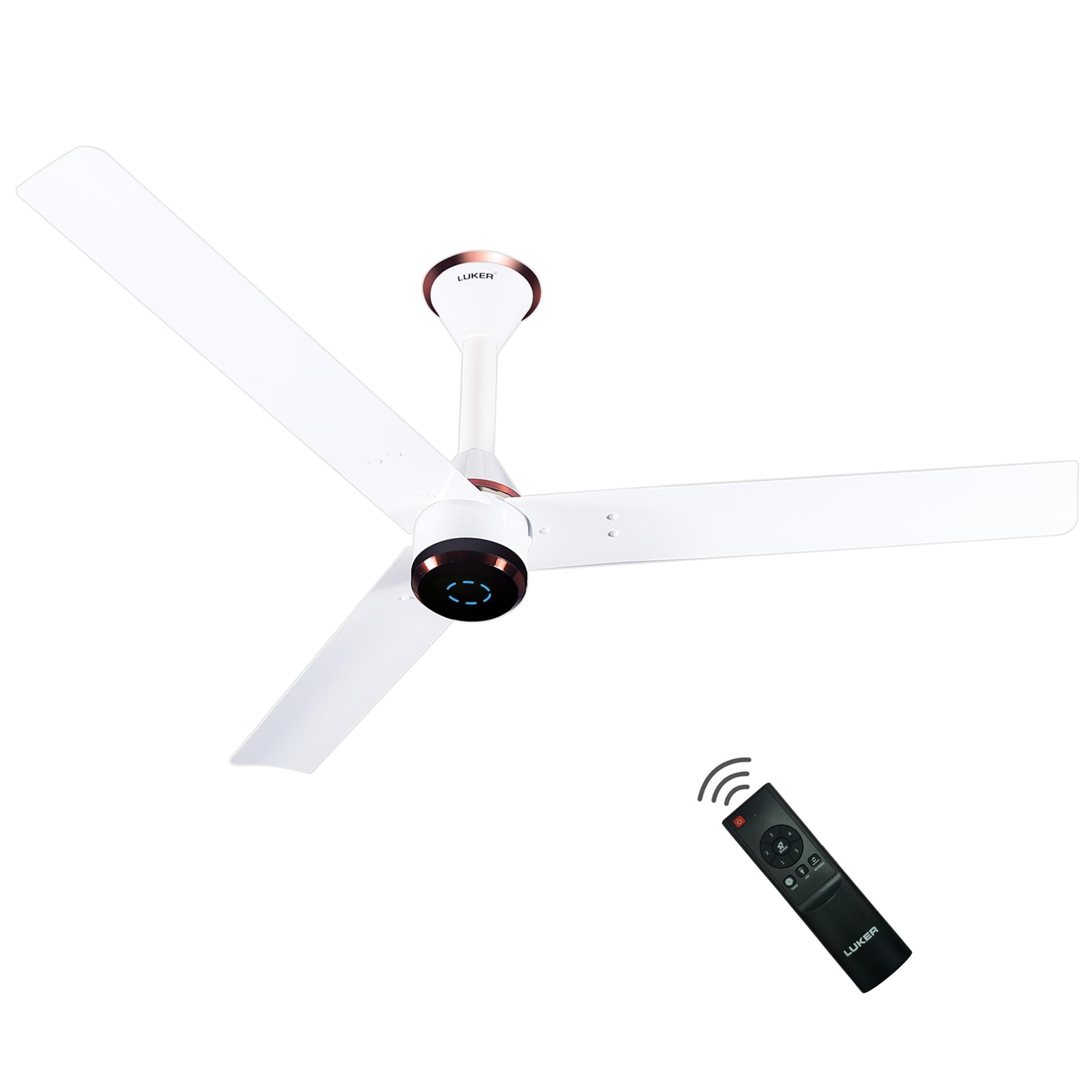 Luker Jvluker Usa Crown Plus 1200Mm Bldc Ceiling Fans With Remote, Bee 5 Star Rated Energy Saving Ceiling Fan For Living Room, H