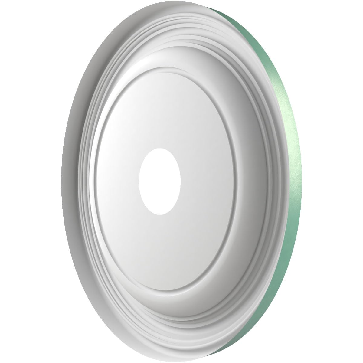 19Od X 3 1/2Id X 1 1/2P Traditional Thermoformed Pvc Ceiling Medallion (Fits Canopies Up To 11 1/2), Universal Pearl Metallic Se