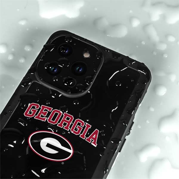 Skinit Waterproof Phone Case Compatible With Iphone 14 Pro   Officially Licensed University Of Georgia Design