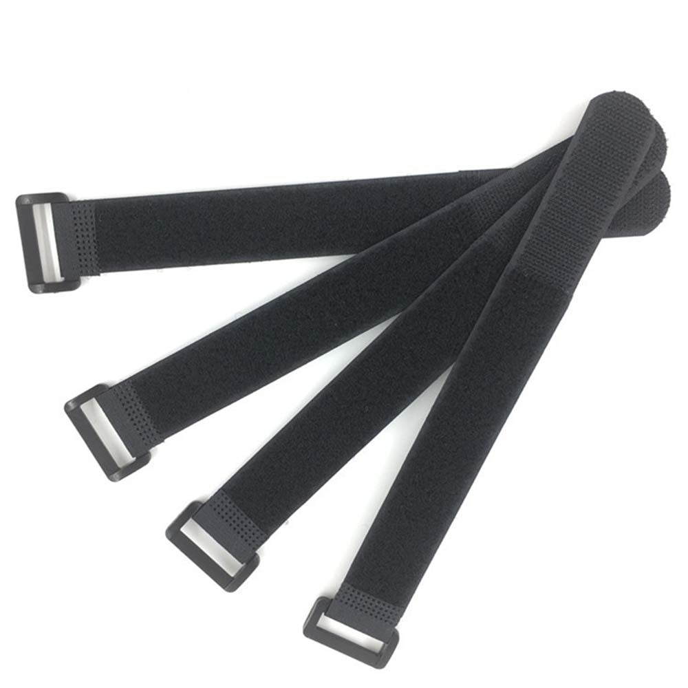 HUAPX Fastening Hook and Loop Cable Straps HPX-MST Nylon Black 1" x 16" Adjustable Reusable