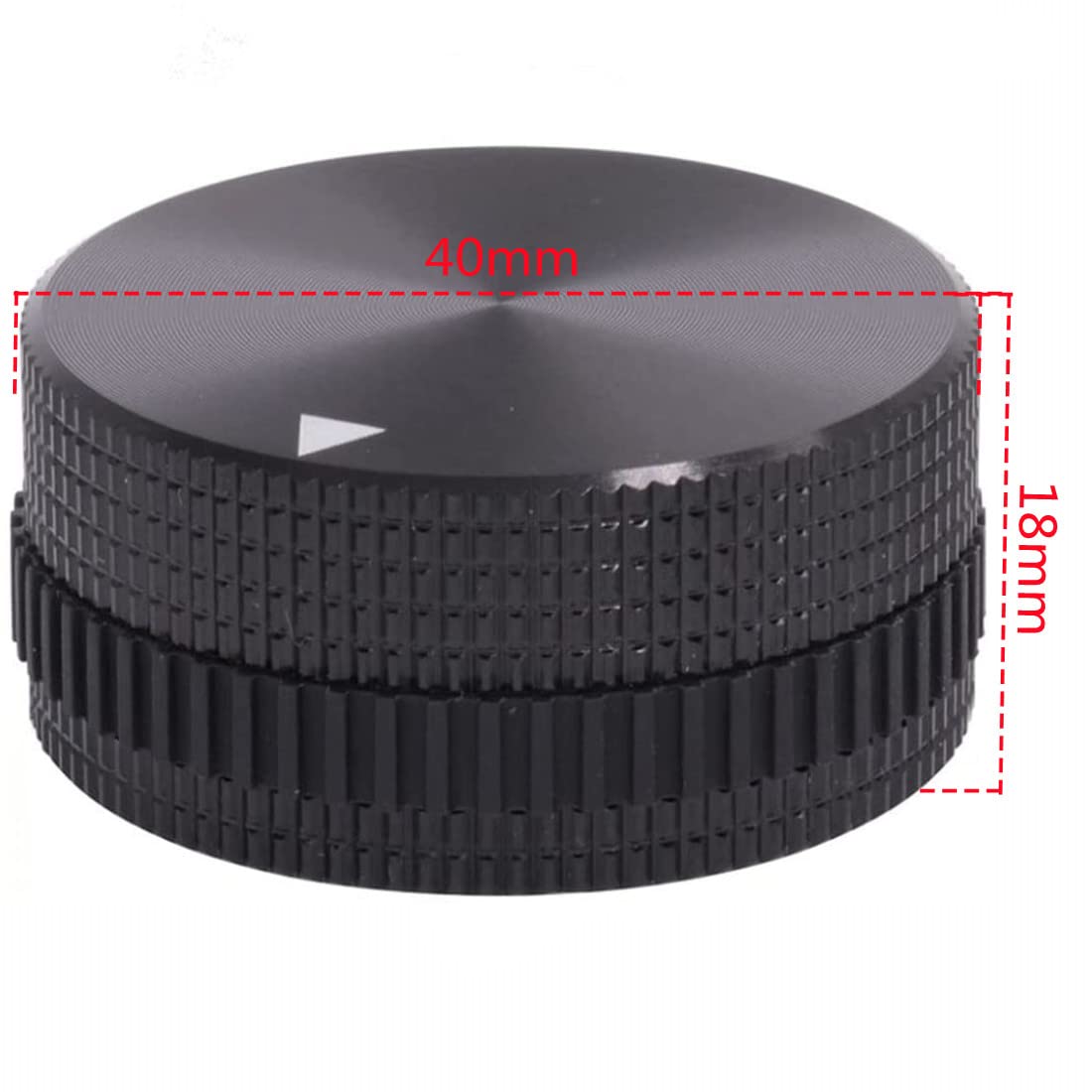 Szliyands 40 X 18Mm Aluminum Alloy Potentiometer Control Knob Volume Audio Electric Guitar Bass Screw Type, For 6Mm Diameter Sha