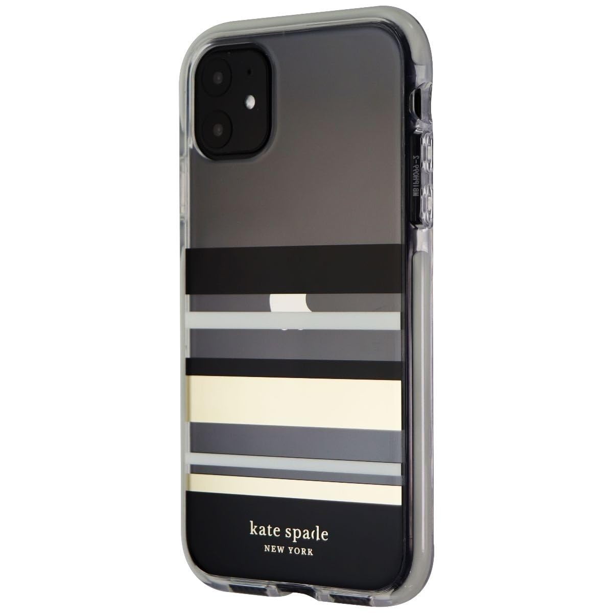 Kate Spade New York Park Stripe Case For Iphone 11   Defensive Hardshell With Cream Bumper