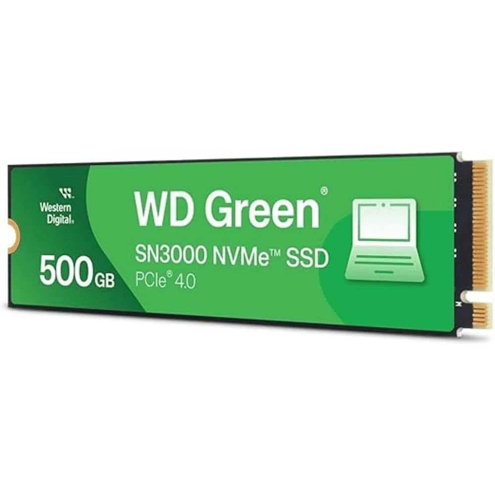 Western Digital 500Gb Wd Green Sn3000 Nvme Internal Ssd  Solid State Drive  Gen4 Pcie, M.2 2280, Up To 5,000 Mb/S  Wds500G4G0