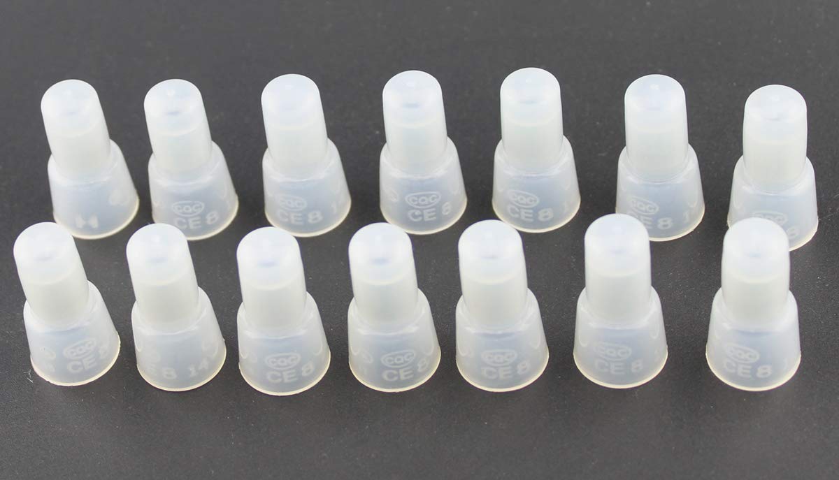 Rextin 100Pcs Ce8 Closed End Wire Crimp Connectors Protective Wire Crimp Cap Wire Connectors Terminals (Ce8)