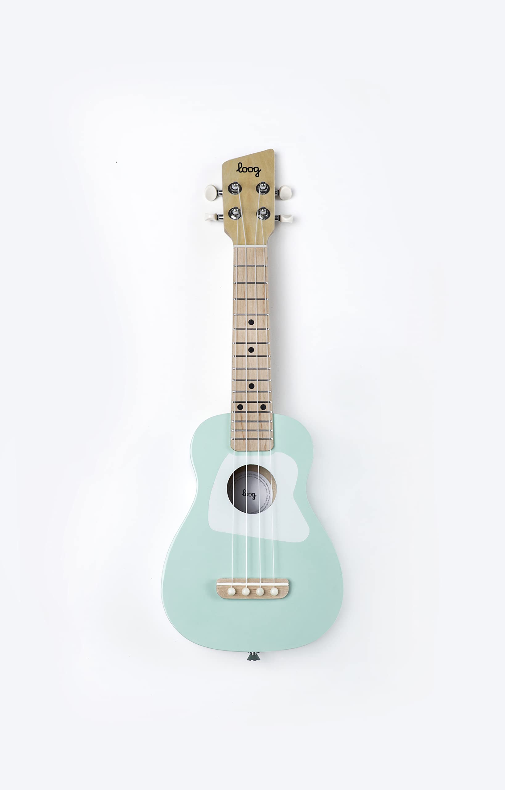 Loog Wood Soprano Ukulele For Kids & Beginners, App & Lessons, All Ages (Green)