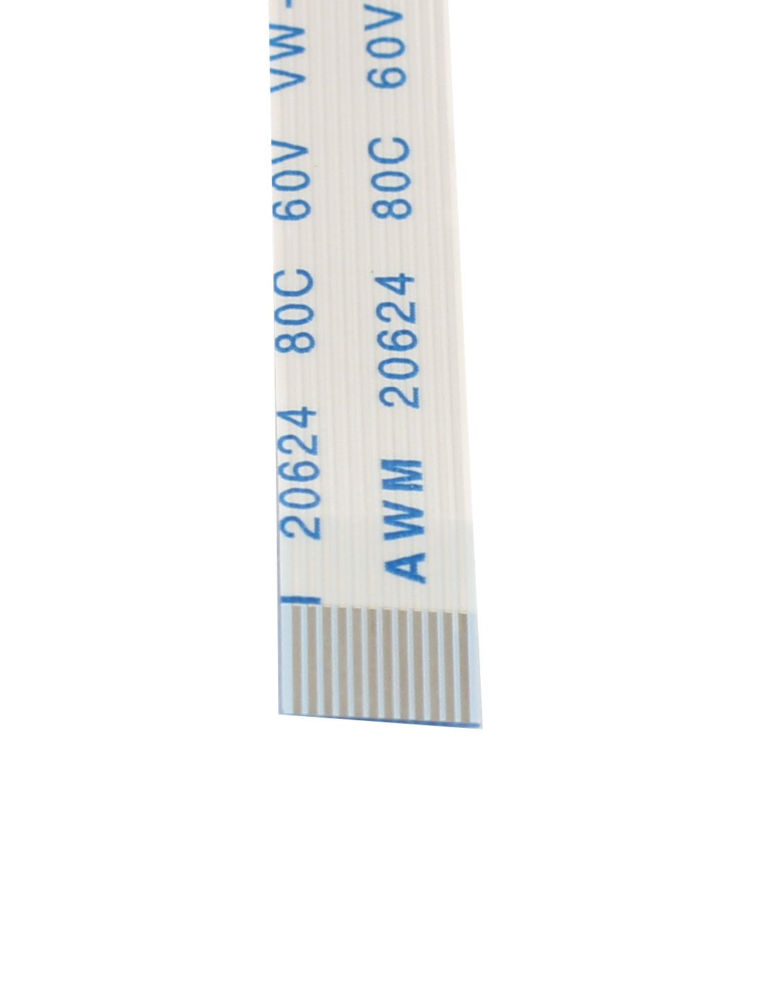 uxcell B Type Flexible Flat Cable 0.5mm Pitch 12 Pin Copper White Blue 200mm