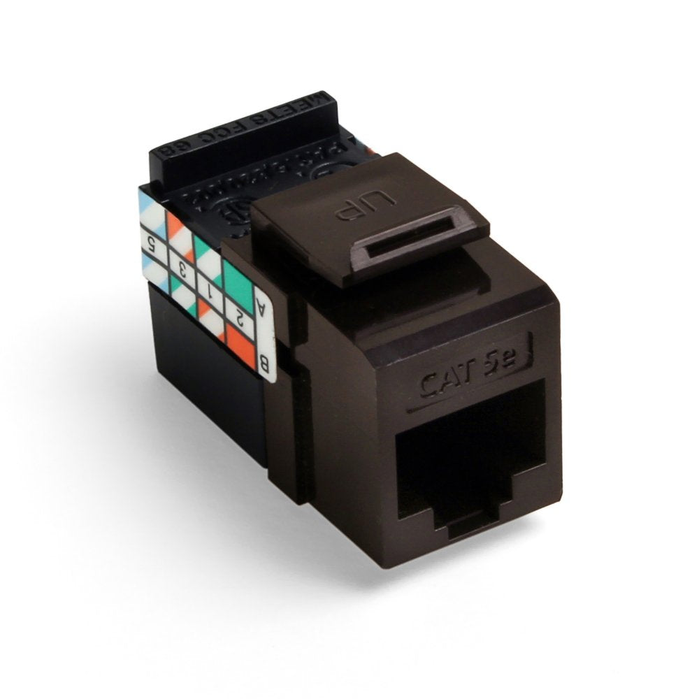 Leviton 5G108 RB5 GIGAMAX CAT 5E UTP Jack, Brown
