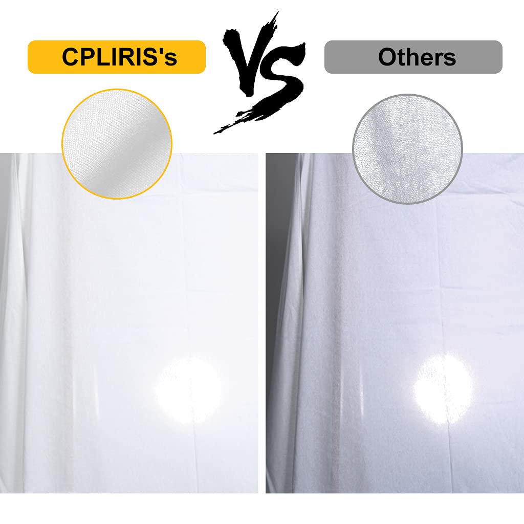 10X12Ft White Backdrop Photography, Cpliris Pure Polyester White Photo Booth Backdrop Collapsible Screen White For Photoshoot, P