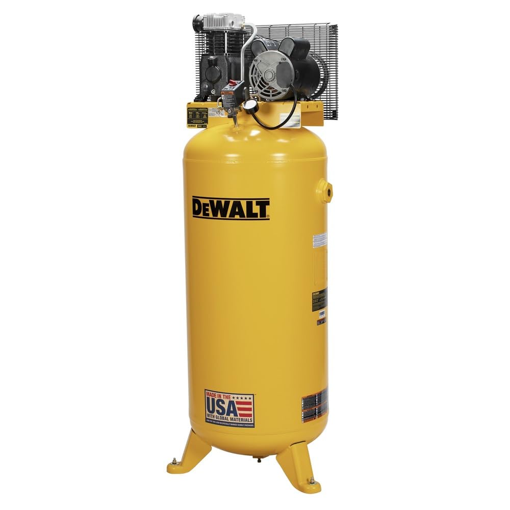 Dewalt 60 Gallon Vertical Air Compressor, Stationary, 3.7 Hp, 175 Max Psi, Oil Lubricated, Asme Tank, Industrial-Grade Performan