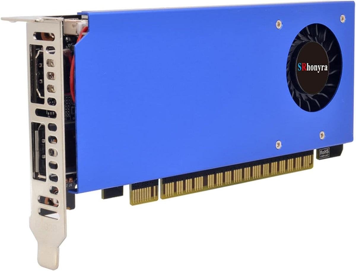Srhonyra Geforce Gtx 1050 4Gb Low Profile Graphics Card Gddr5 128 Bit 2 Monitor Video Card Hdmi 2.0 Display Port 1.4 Pci Express