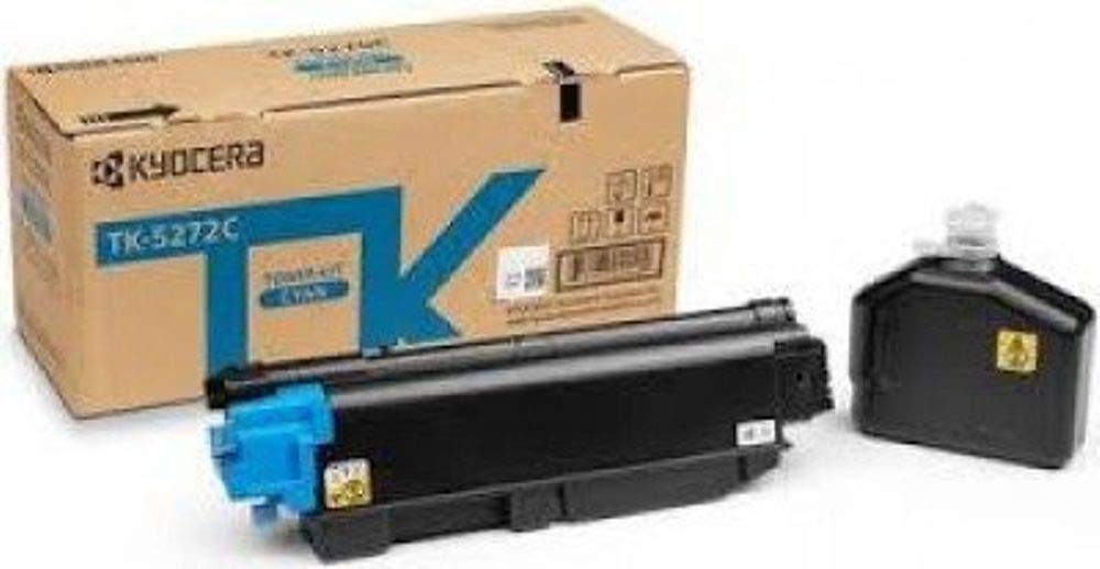 KYOCERA 1T02TVCUS0 Model TK-5272C Cyan Toner Kit for use ECOSYS M6235cidn, M6630cidn, M6635cidn and P6230cdn A4 Multifunctional 