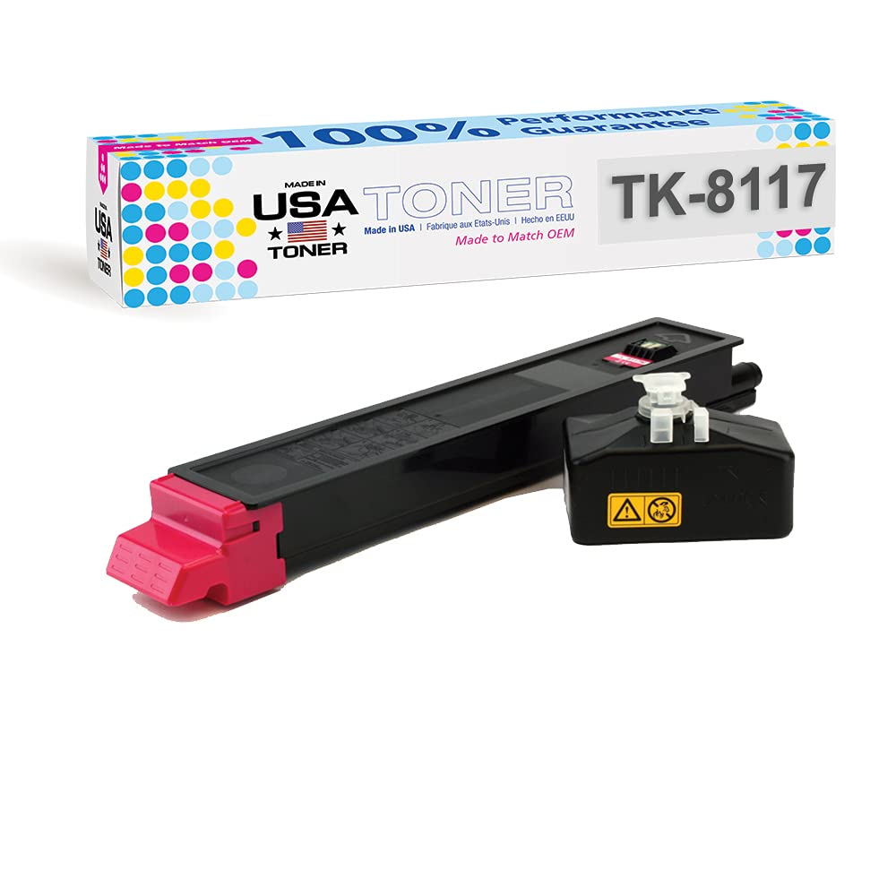 Made In Usa Toner Compatible Replacement For Use In Kyocera Ecosys M8130Cidn, Ecosys M8124Cidn, Tk 8117, Tk 8117C, Tk 8117M, Tk