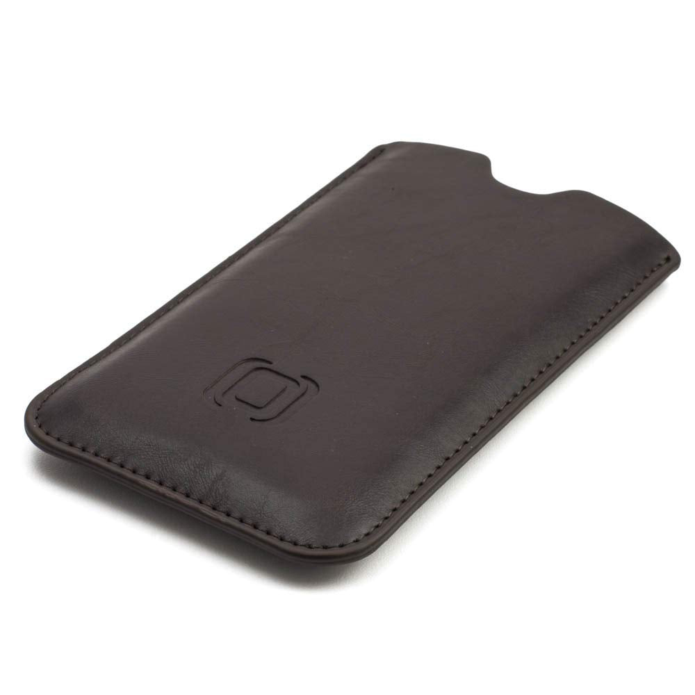 Dockem Executive Sleeve For Iphones 6.1 And 6.3 Inch: Slightly Padded Premium Faux Leather W/Microfiber Lining: Slim Slip-On Cas